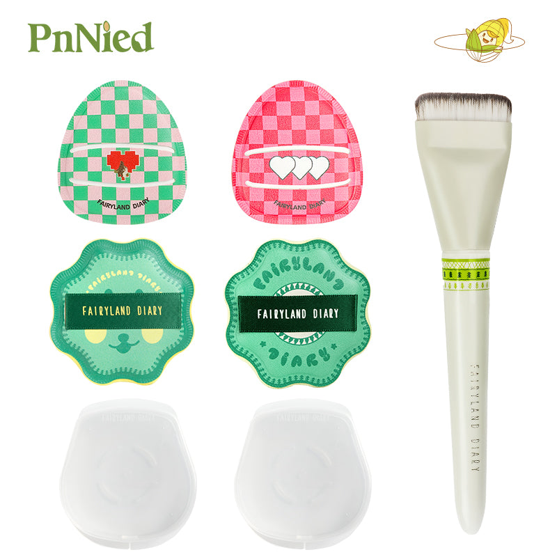 Pnnied 6PCS Powder Puff, Makeup Sponge Set with Makeup Brush & Storage Case, Beauty Blender Sponges for Powder Liquids Lotions Creams and Concealer, Gift Box, Multicolor
