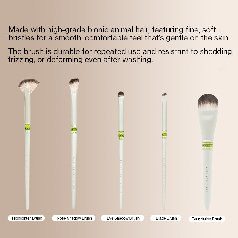 Pnnied 11PCS Makeup Brush Set, Basic Makeup Brushes Kit with 4 Powder Puffs & 2 Storage Cases for Face Cheeks Eye Makeup, Gift Box, Multicolor